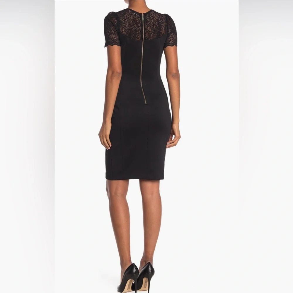 NWT Calvin Klein Lace Yoke Sheath Dress - size 8 - Picture 4 of 5